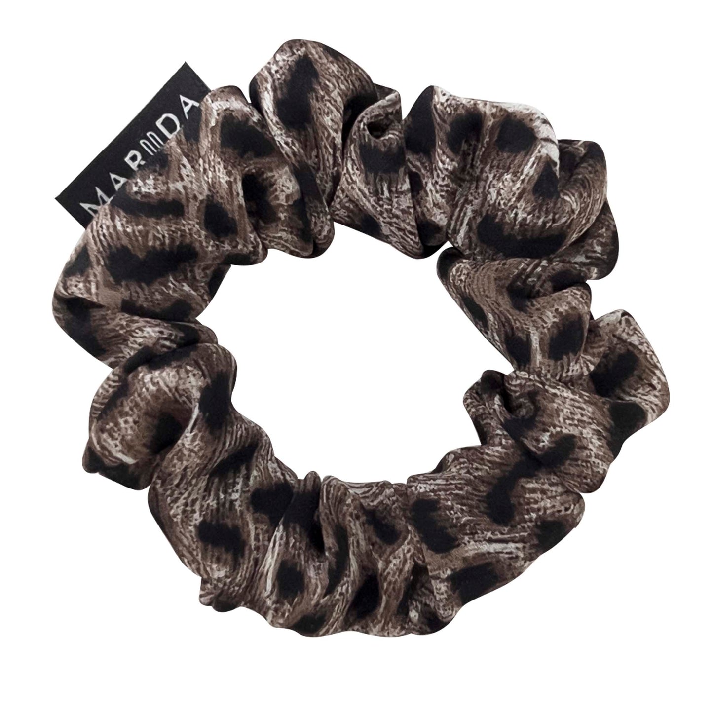 Scrunchie midi in tessuto riciclato leopardo