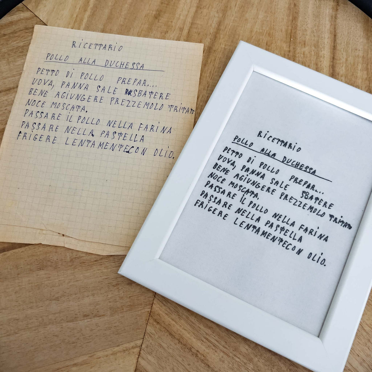 Quadretto - Ricama la tua calligrafia