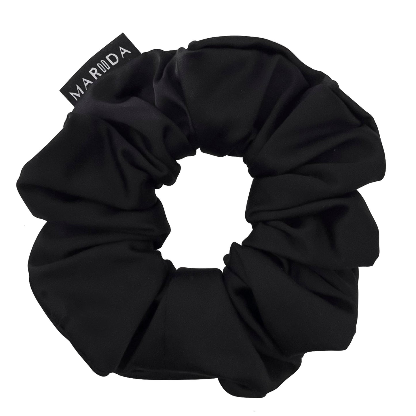 Scrunchie large in tessuto riciclato nero