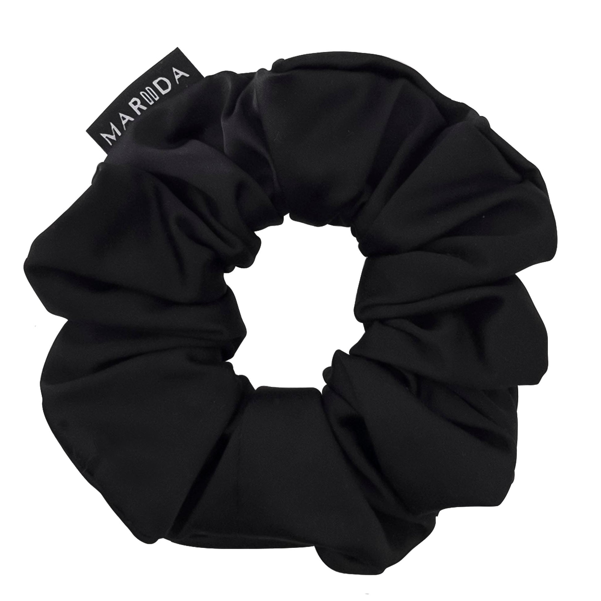 Scrunchie large in tessuto riciclato nero