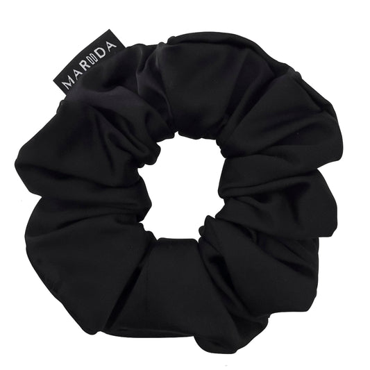 Scrunchie large in tessuto riciclato nero