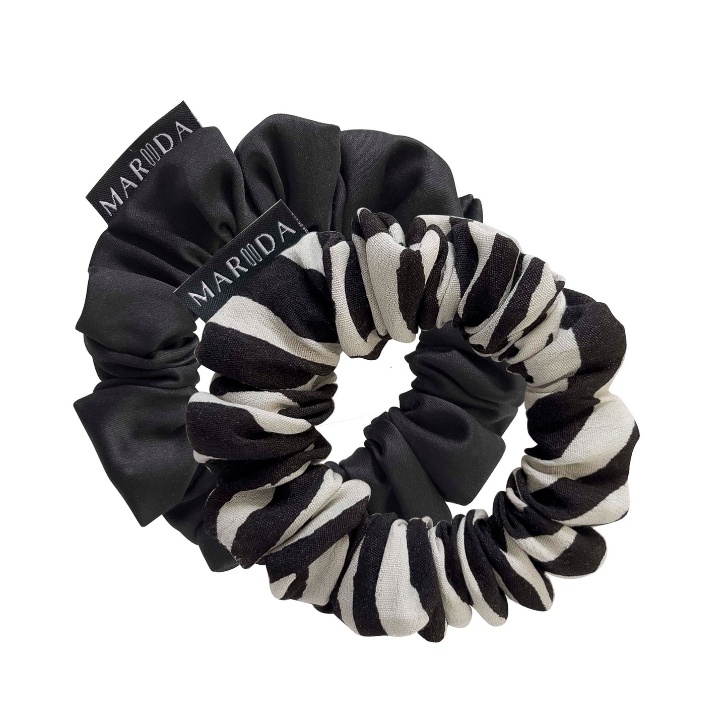 SET 2 SCRUNCHIES MIDI - Animalier noir