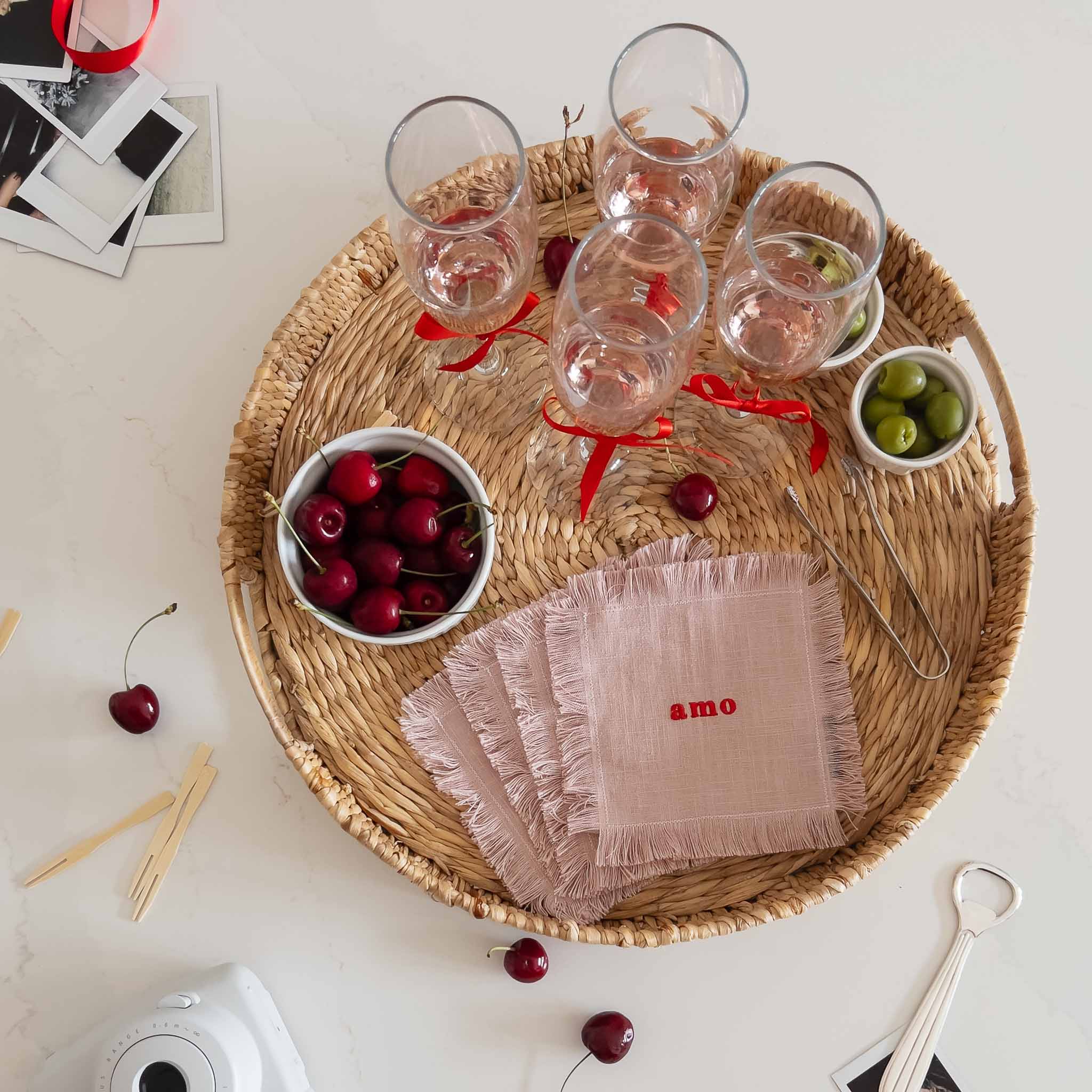 TOVAGLIOLO DA COCKTAIL - Rosa