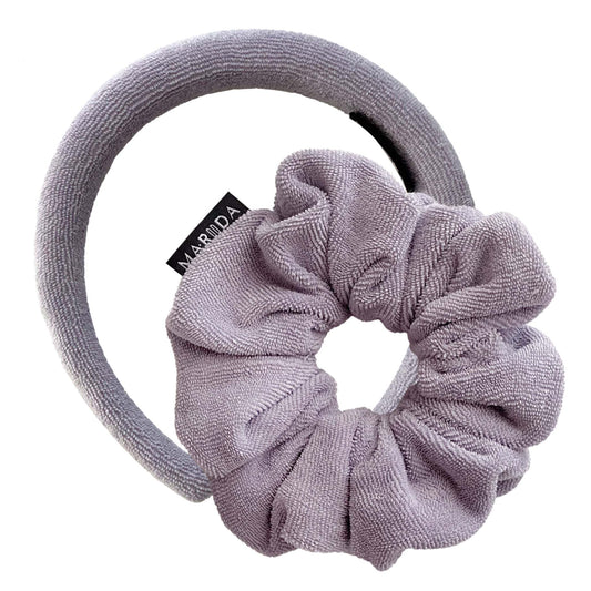 SET SPUGNA CERCHIETTO + SCRUNCHIE LARGE - Lavande