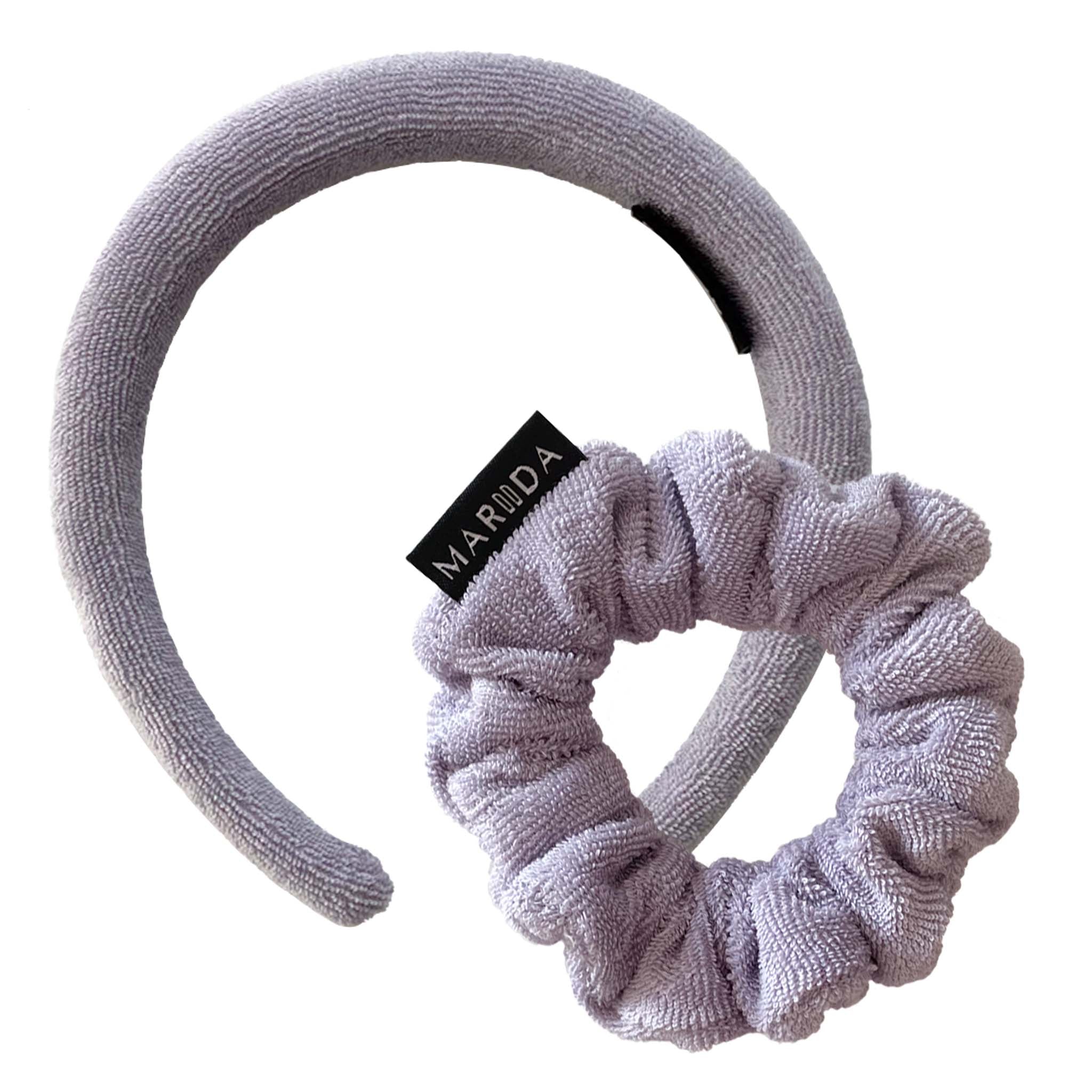 SET SPUGNA CERCHIETTO + SCRUNCHIE MIDI - Lavande