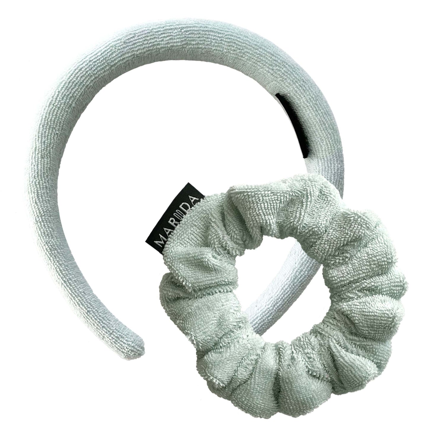 SET SPUGNA CERCHIETTO + SCRUNCHIE MIDI - Aquamarine
