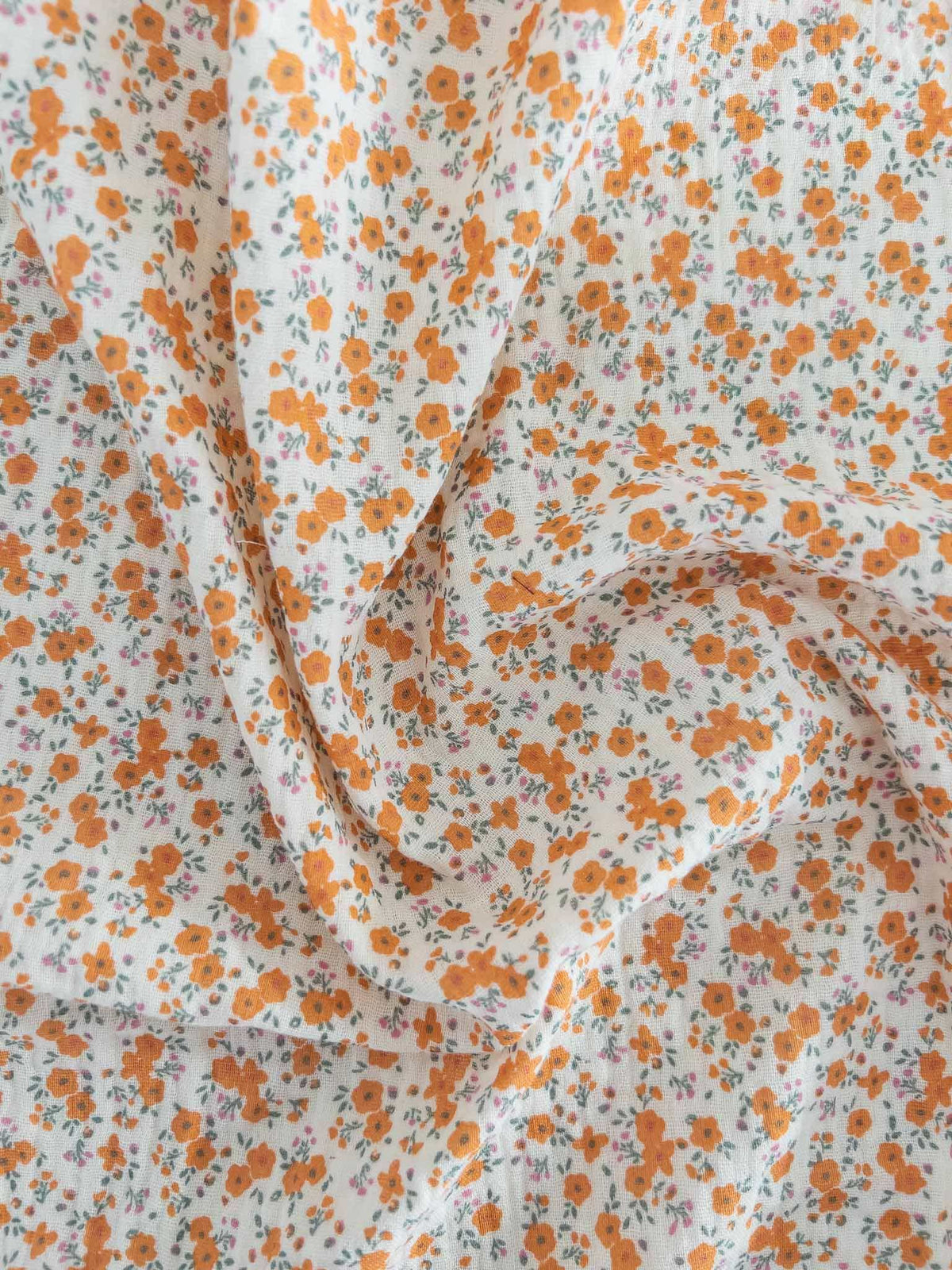 Mussola di cotone fiorellini_Dalia Orange.jpg