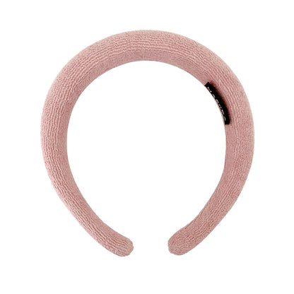 Cerchietto in spugna di cotone certificata GOTS rosa