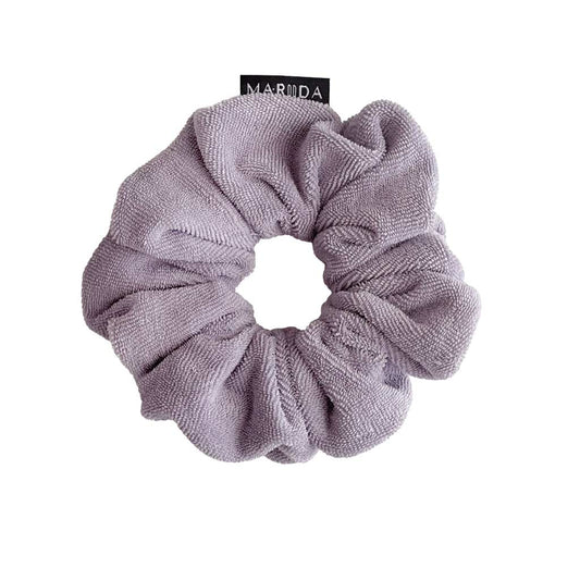 Scrunchie large in spugna di cotone certificata GOTS lilla