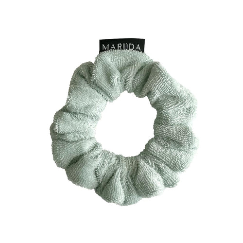 Scrunchie midi in spugna di cotone certificata GOTS verde acqua