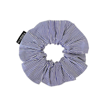 SCRUNCHIE LARGE - Micro Vichy Bleu