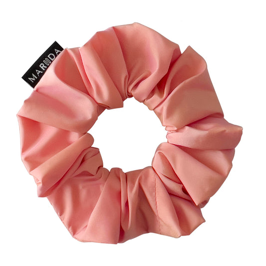 scrunchie large in tessuto riciclato waterproof pesca