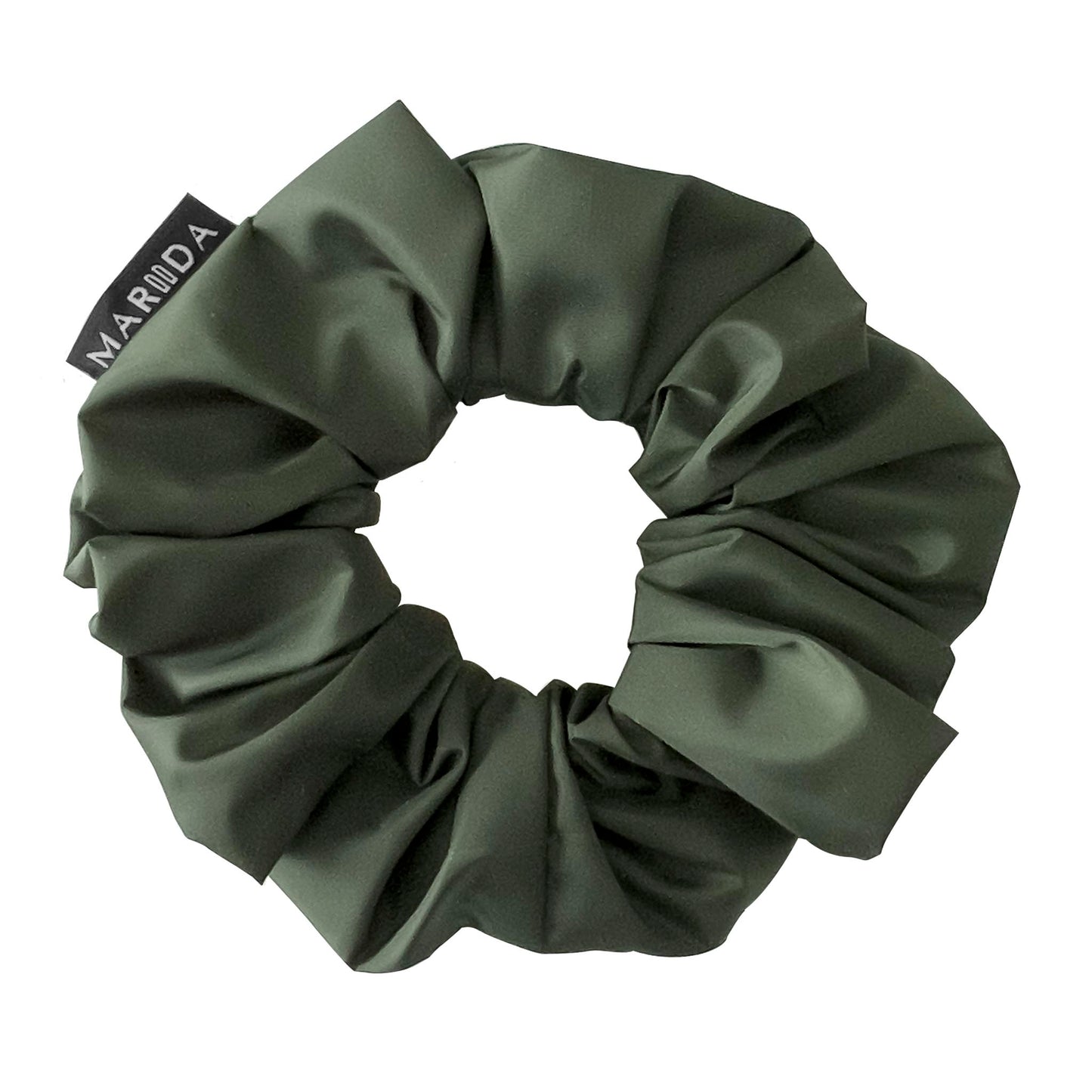 scrunchie large in tessuto riciclato waterproof verde
