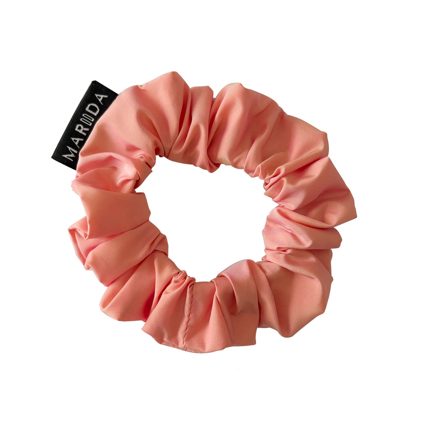 scrunchie midi in tessuto riciclato waterproof pesca